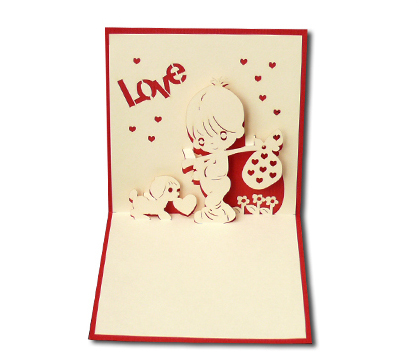 כרטיס ברכה תלת מימד - Love