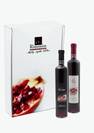 מארז חגיגי המכיל יין רימונים 500 מל קינוח ויין רימונים חצי יבש 500 מל   120 שח