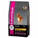 Eukanuba 019014145911 מזון יבש לכלבים בוגרים גזע בינוני בטעם עוף 12 ק"ג