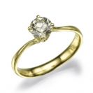 טבעת אירוסין זהב צהוב - Gentle twist