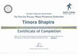 Timora Shapira- Time Line Therapy Master Practitioner Certification