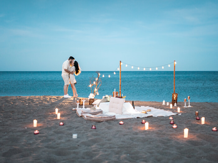 sunset beach proposal in Rhodes