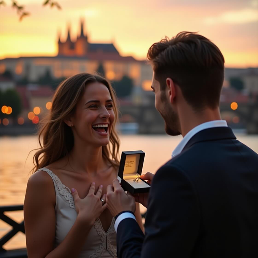 Romantic marriage proposal