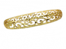 צמיד זהב 14K שמיניות מרוקאי משולב חריטת יהלום על רקע נצנץ (2061)