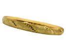 צמיד זהב 14K בחריטת יהלום אלכסונים משולב על רקע נצנץ  בעבודת יד (2005)