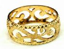 טבעת זהב 14K מרוקאית שמיניות בעבודת יד מקצועית
