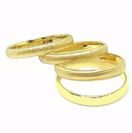 טבעת זהב חלקה חצי עגול רוחב 2-4 מ"מ לפי בחירה (4500)