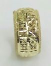 טבעת נישואין רוחב 10.5 מ"מ עם חריטה בחיתוך יהלום ונצנץ בצדדים (4345)