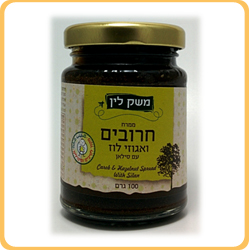 ממרח חרובים ואגוזי לוז עם סילאן 100גר'