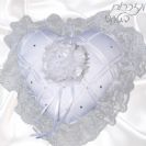 כרית לטבעות לב דגם מעויין