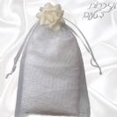 שקית אורגנזה לבנה למטפחות