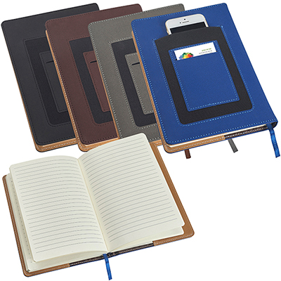 BZ4133 - מחברת עסקים A5 עם תא לסלולרי