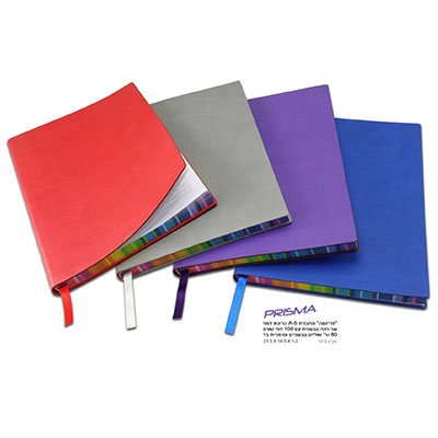 BC1518 - מחברת A5 צבעונית עם שוליים צבעוניים