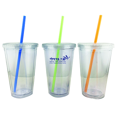 B0051 - כוס שתיה עם קשית