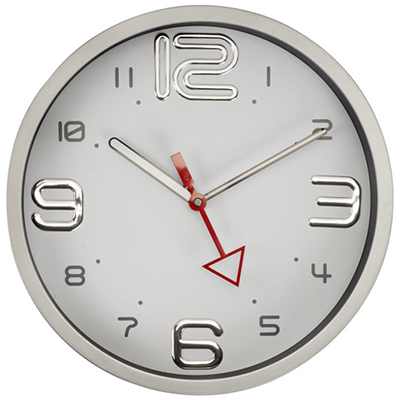 שעון קיר מסגרת כרום