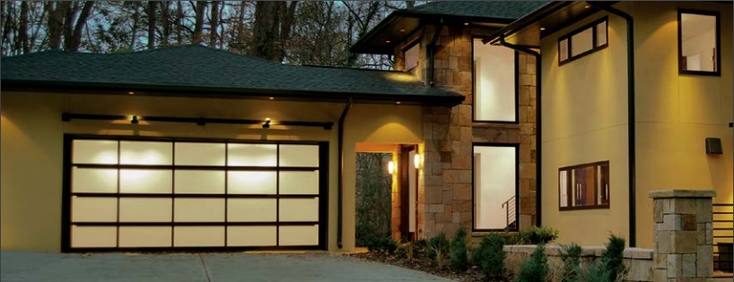 glass and aluminum garage doors