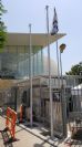תורן אלומיניום קוני בגובה 6 מטר התקנה בשער 4 באוניברסיטה תל אביב