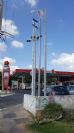 תורן פלדה קוני גובה 6 מטר התקנה בכניסה לתחנת דלק סונול בצומת חולון