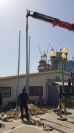 תורן פלדה קוני בגובה 8 מטר, התקנה בתחנת המשטרה ברכבת סבידור