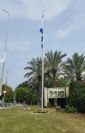 תורן פלדה קוני בגובה 12 מטר התקנה בכניסה המזרחית למושבה מגדל