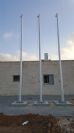 תורן אלומיניום קוני בגובה 6 מטר התקנה בתחנת כיבוי אש חורה