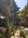 תורן פלדה אחיד בקוטר 3 צול גובה 5 מטר התקנה בבית שגריר פרו בהרצליה פיתוח