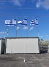 תורן פלדה קוני בגובה 10 מטר התקנה בדפולוג נמל חיפה