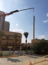 היכל בתי המשפט באר שבע הסרת תורן קיים והתקנת תורן פלדה קוני 6 מטר בכניסה הדרומית