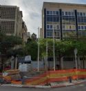 תורן פלדה קוני בגובה 6 מטר התקנה בכניסה לגבעתיים מרחוב סירקין
