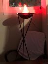 Electric memorial flare with stand