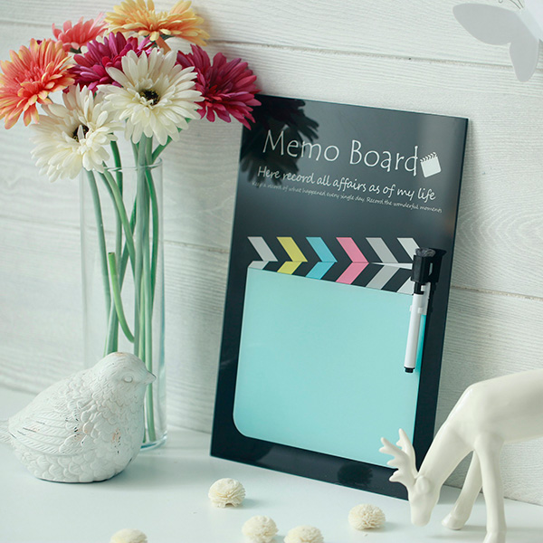 לוח מחיק זכוכית כולל טוש