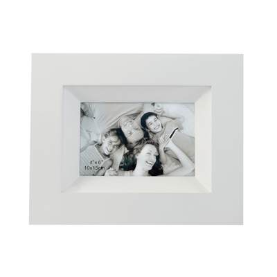 מסגרת עץ לבנה עבה בגודל 6X4 אינץ'