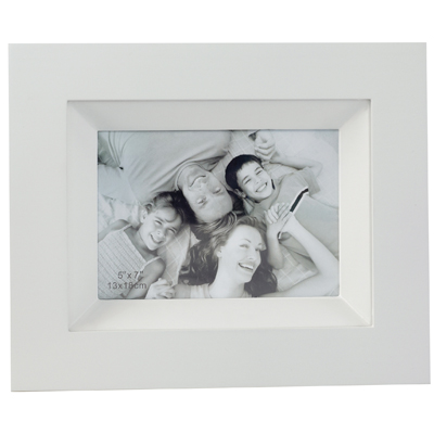 מסגרת עץ לבנה עבה בגודל 7X5 אינץ'