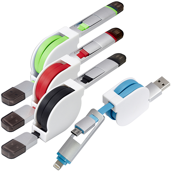 כבל העברת נתונים וטעינה 2 ב- 1 תוצרת CHARGE IT