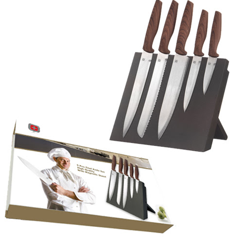 סט 6 חלקים 5 סכיני שף