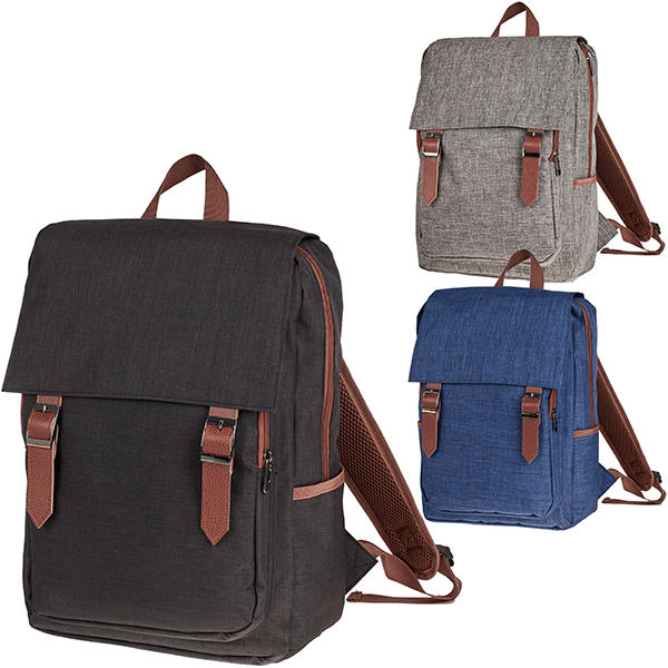 "מטרו" תרמיל | תיק גב רטרו עם סגירה רצועות חומות