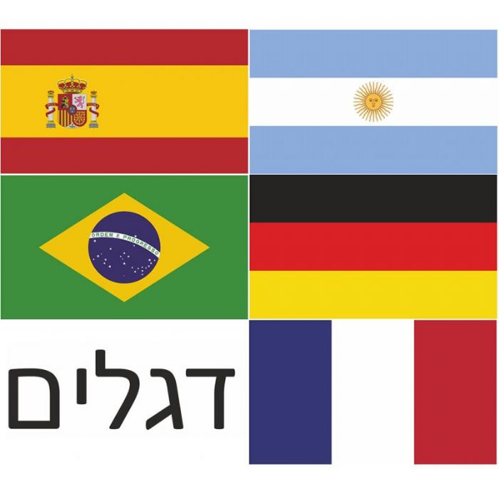דגלי מדינות בגודל A4