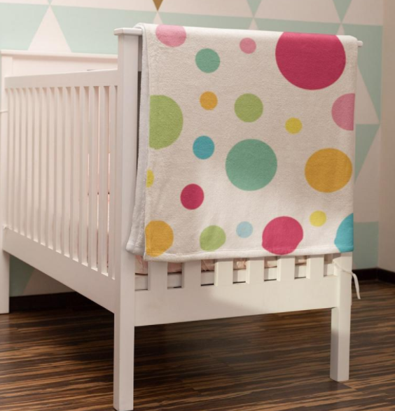 שמיכה למיטת תינוק מבד קורל פליז איכותי - כולל הדפסה צבעונית על כל השמיכה