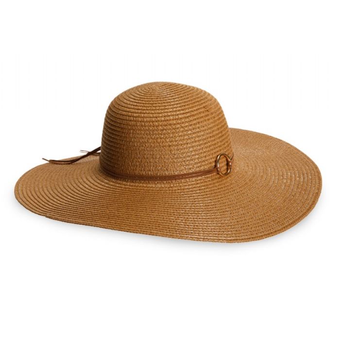 קאריביים - כובע קש מעוצב רחב שוליים