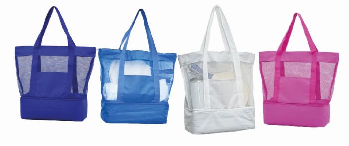 תיק חוף עם תא צידנית 600 PVC