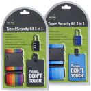 "DONT TOUCH" סט נסיעות משולב הכולל רצועה, מנעול קומבינציה ותג מזוודה