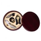 סט פותחני יין ק.עץ עגולה