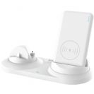 עמדת טעינה אלחוטית + קבועה + USB + מטען אלחוטי