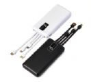 מטען נייד 10000MAH+כבלים מובנים