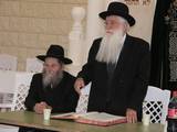 Rabbi Blau Shlita, Chief Rabbi of Ashkelon, tests the students of the Chassidic Yeshiva High School