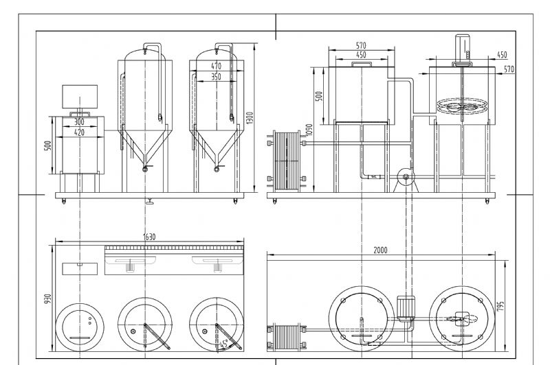 Оборудование для пивоварения чертежи