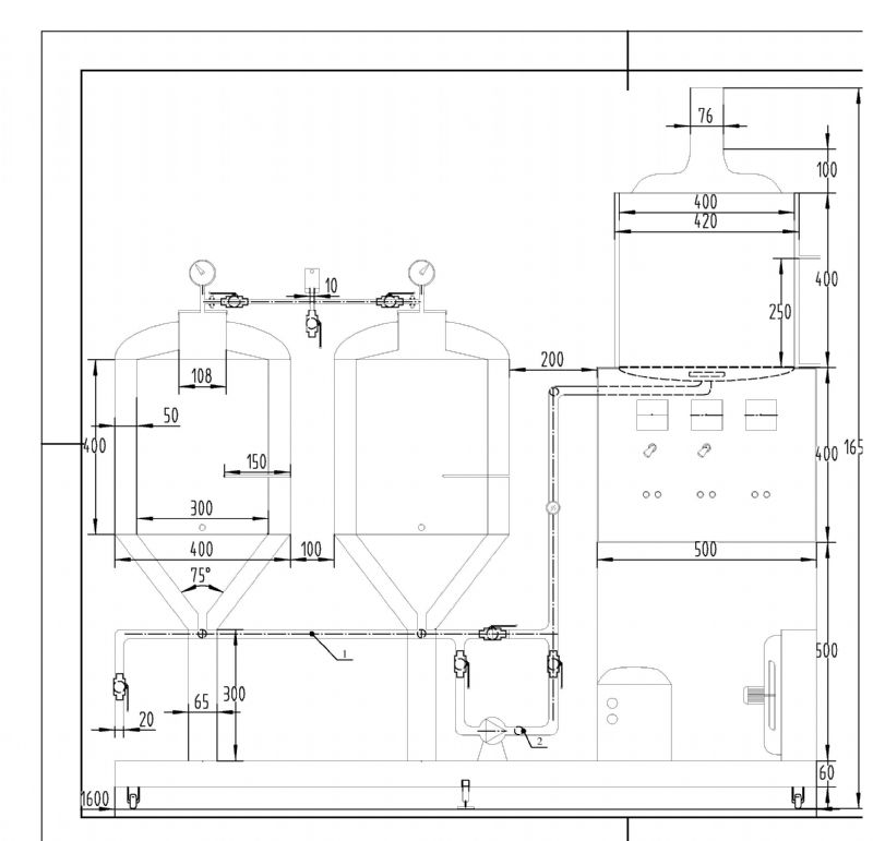 Оборудование для пивоварения чертежи