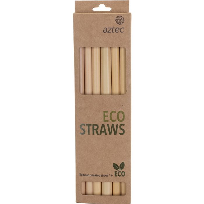 סט קשים רב פעמיים Pack Six Straw Bamboo