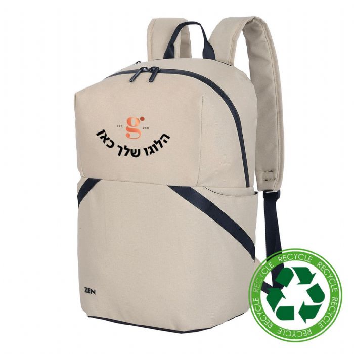 תיק גב ללפטופ 15.6 אינץ' מבד ממוחזר