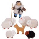 צעצועי עץ GOKI האנשים הקטנים רועה וכבשים SO201